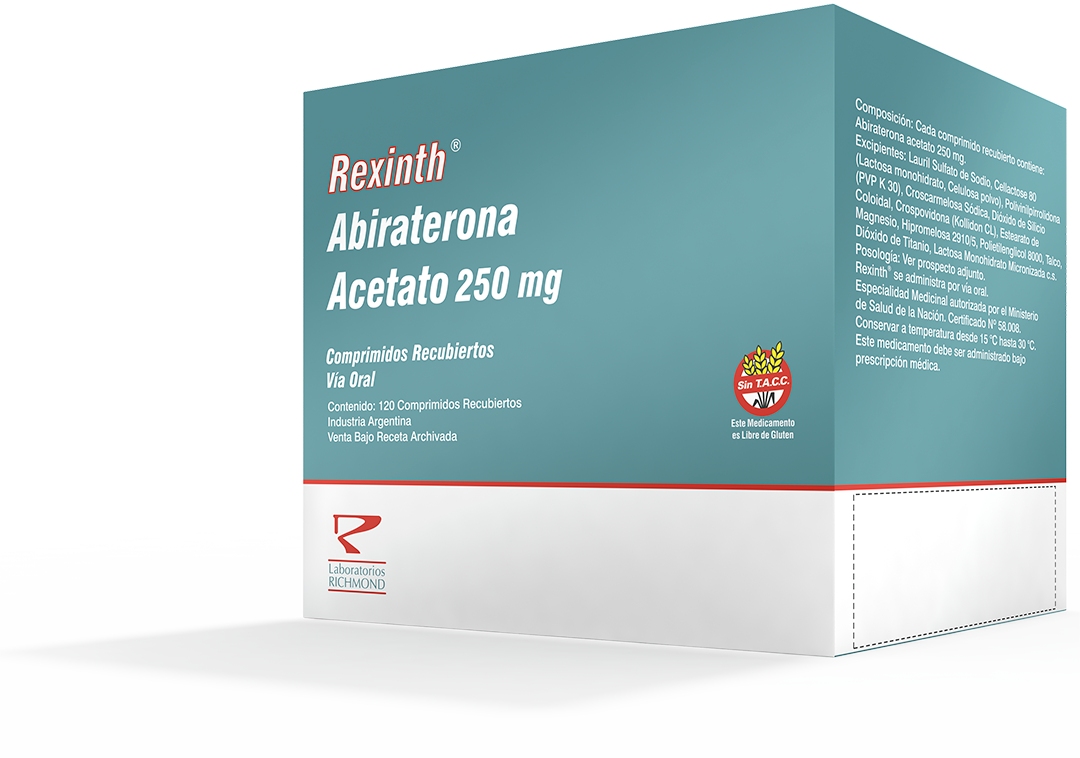 Rexinth Abiraterone 250 mg de Laboratorios Richmond